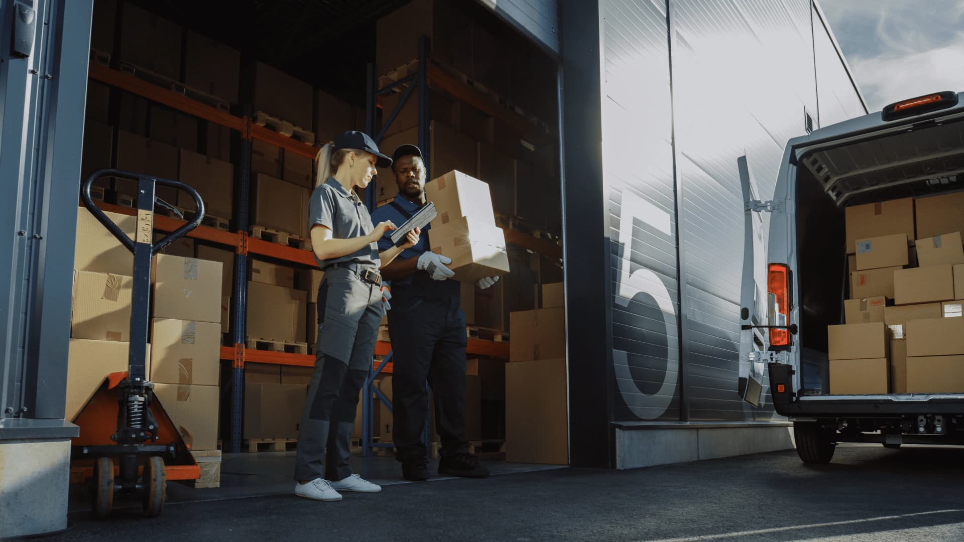 enterprise logistics hero section background